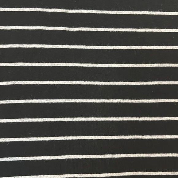 Madewell Black and Gray Striped Tee Shirt Slit Maxi Dress Size Extra Small - Picture 4 of 7